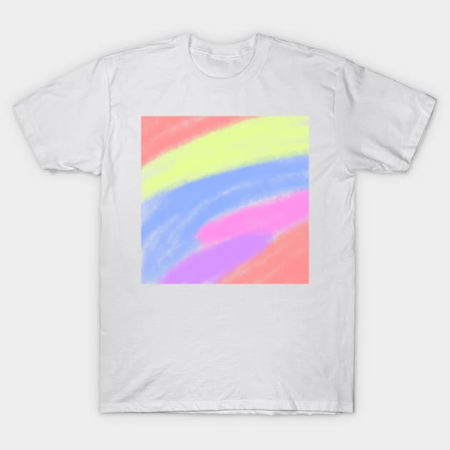 Blue pink green yellow watercolor abstract art T-Shirt by Artistic_st